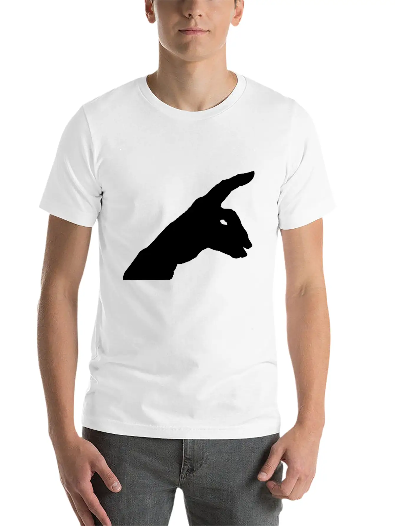 Rabbit Shadow Unisex Casual T-Shirt – Clean Design For Daily Comfort
