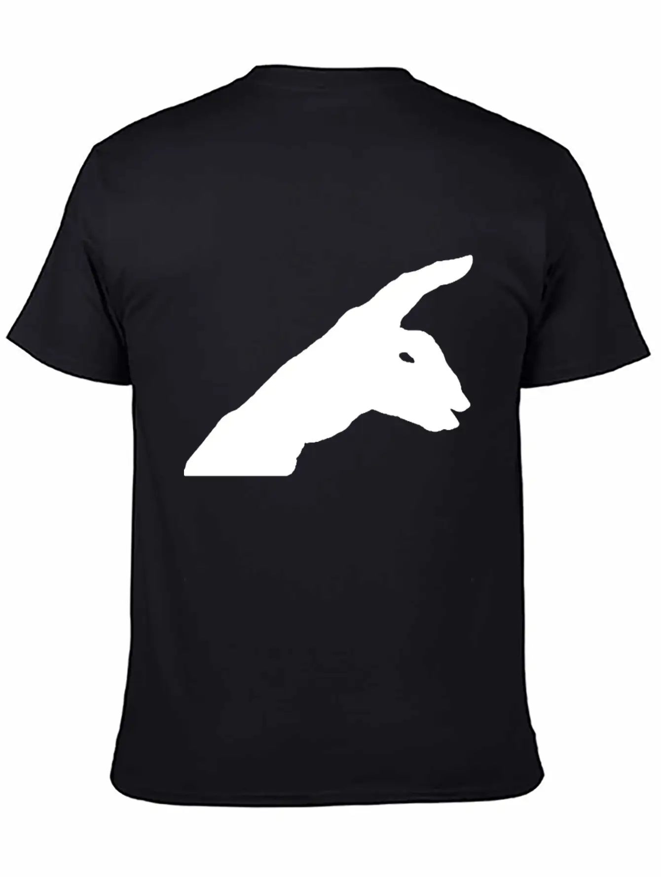 Rabbit Shadow Unisex Casual T-Shirt – Clean Design For Daily Comfort