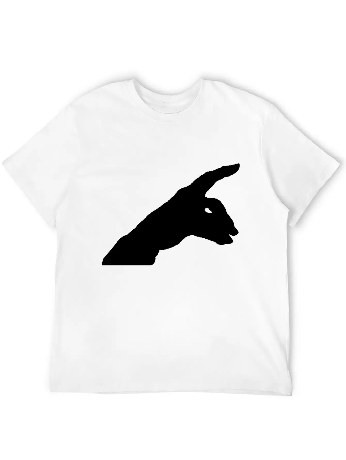 Rabbit Shadow Unisex Casual T-Shirt – Clean Design For Daily Comfort