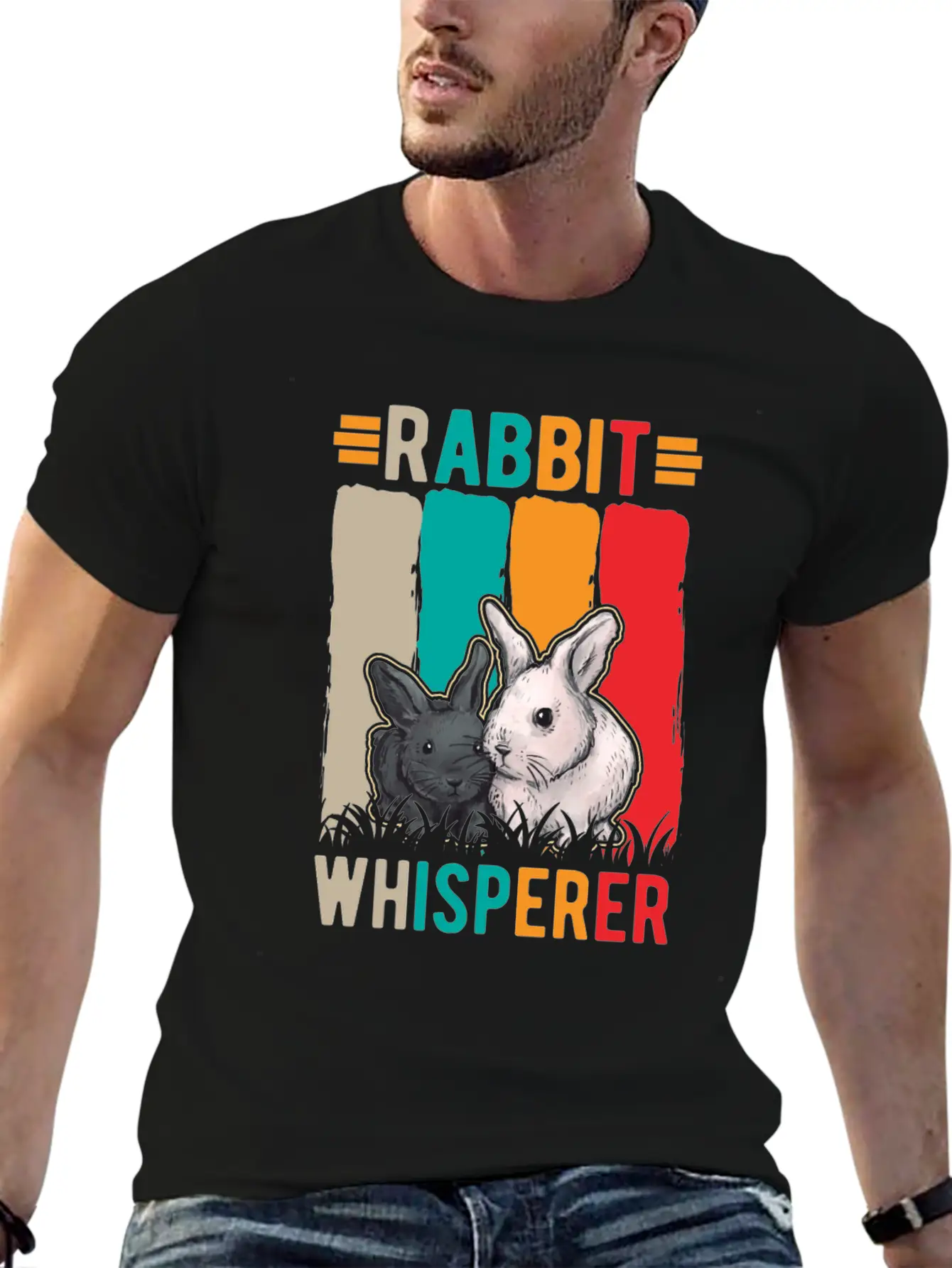 Rabbit Whisperer Unisex Casual T-Shirt – Clean Design For Daily Comfort