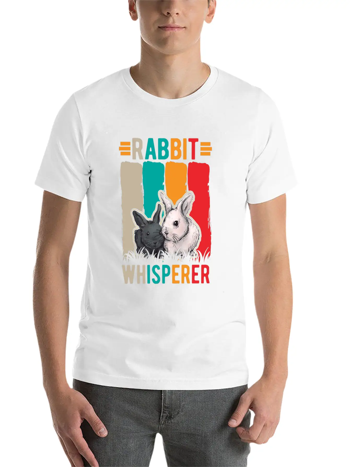 Rabbit Whisperer Unisex Casual T-Shirt – Clean Design For Daily Comfort