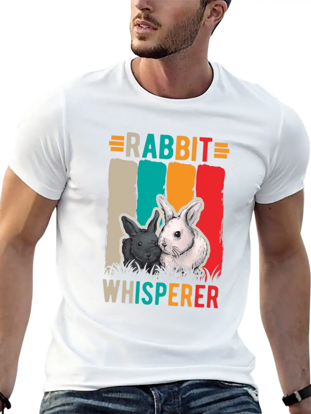 Rabbit Whisperer Unisex Casual T-Shirt – Clean Design For Daily Comfort