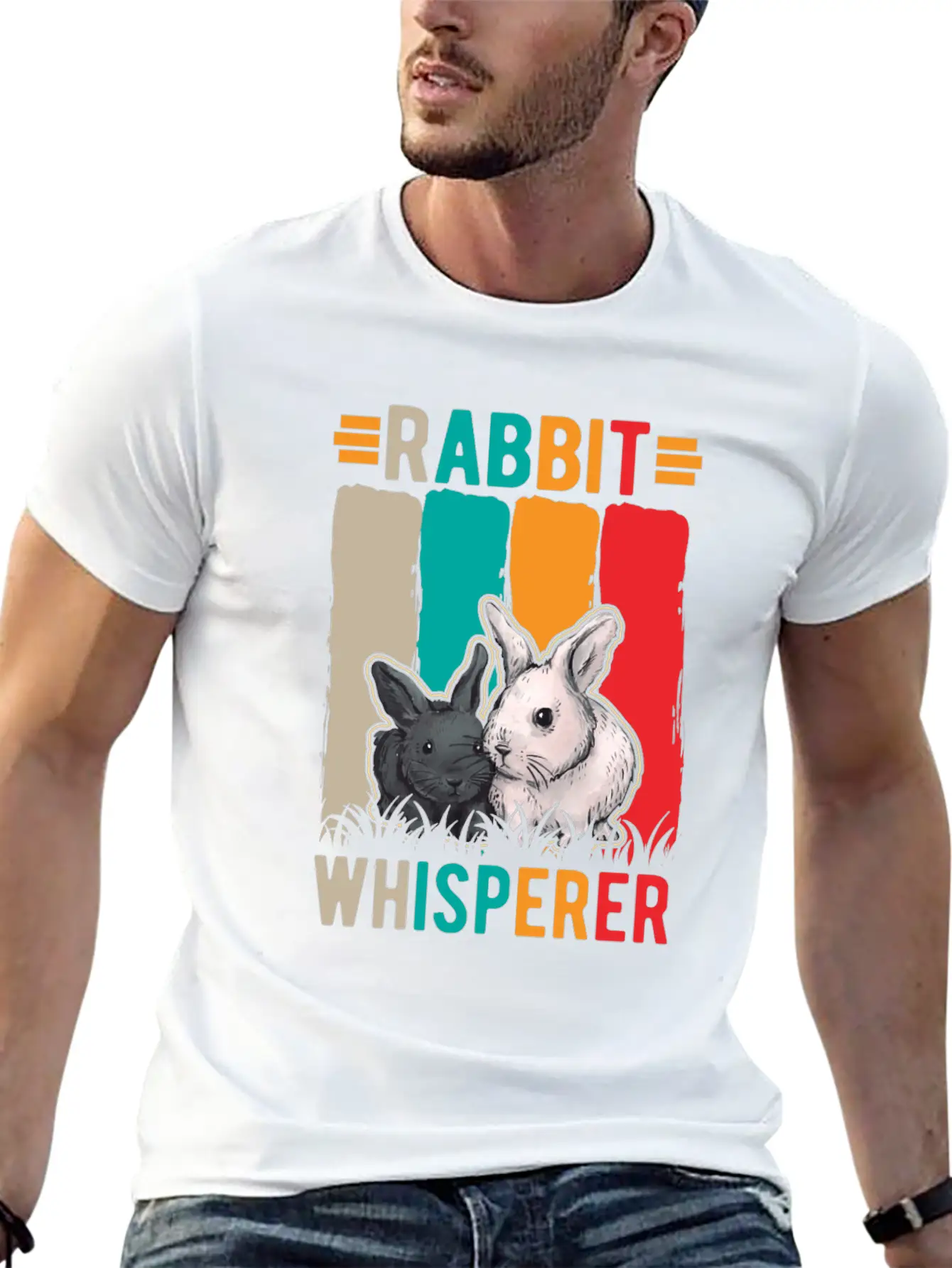 Rabbit Whisperer Unisex Casual T-Shirt – Clean Design For Daily Comfort