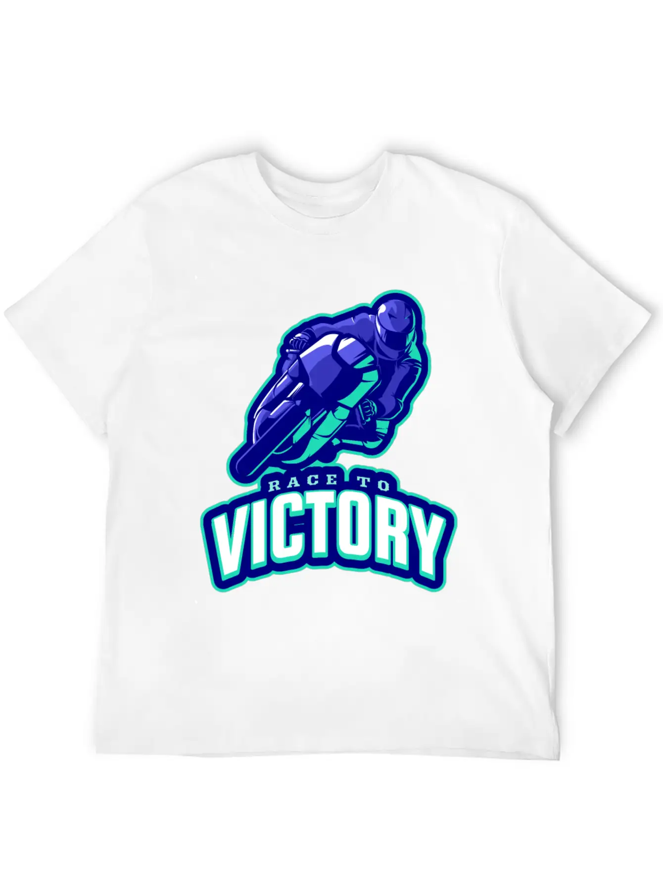 Race To Victory | Motorcycle Racing Sports Casual Graphic T-Shirt – Simple And Comfortable Daily Wear