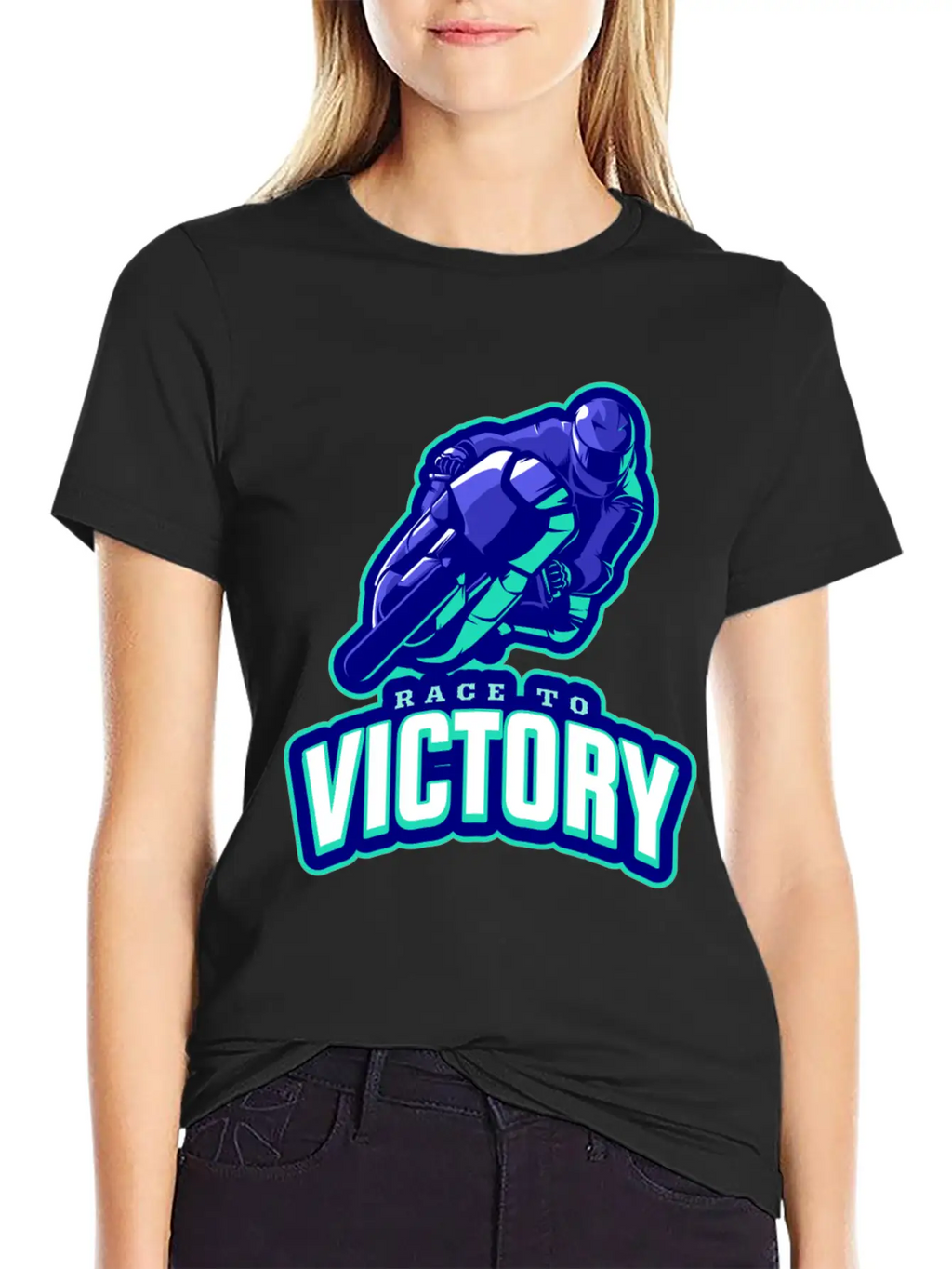 Race To Victory | Motorcycle Racing Sports Casual Graphic T-Shirt – Simple And Comfortable Daily Wear