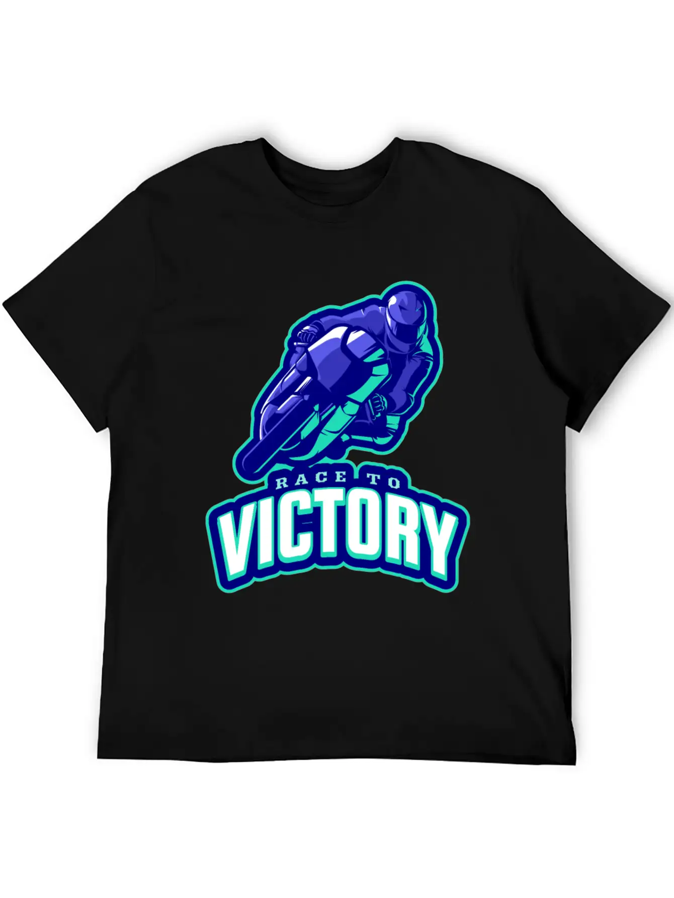 Race To Victory | Motorcycle Racing Sports Casual Graphic T-Shirt – Simple And Comfortable Daily Wear