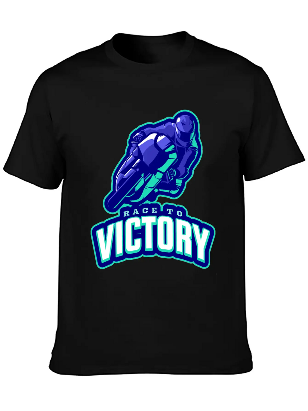 Race To Victory | Motorcycle Racing Sports Casual Graphic T-Shirt – Simple And Comfortable Daily Wear