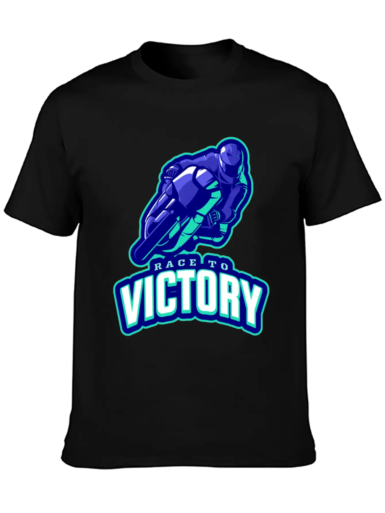 Race To Victory | Motorcycle Racing Sports Casual Graphic T-Shirt – Simple And Comfortable Daily Wear
