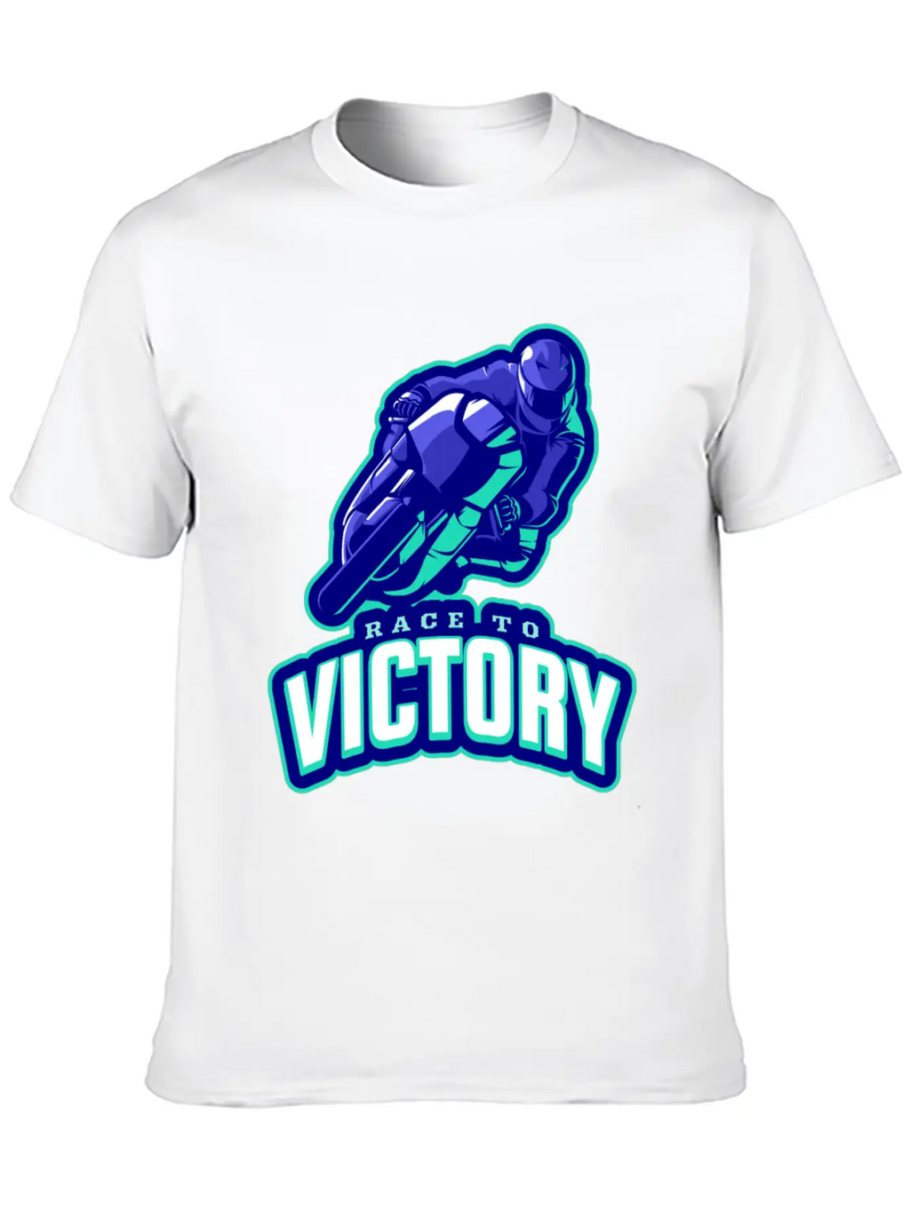 Race To Victory | Motorcycle Racing Sports Casual Graphic T-Shirt – Simple And Comfortable Daily Wear