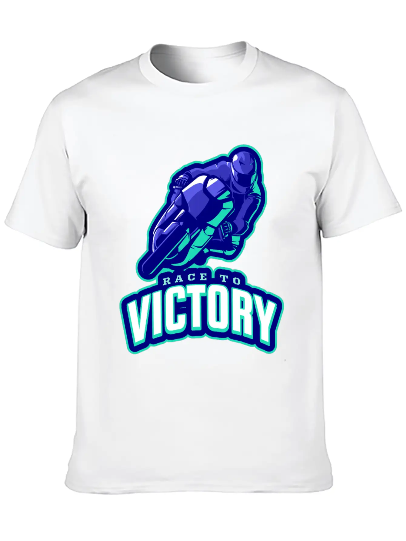 Race To Victory | Motorcycle Racing Sports Casual Graphic T-Shirt – Simple And Comfortable Daily Wear