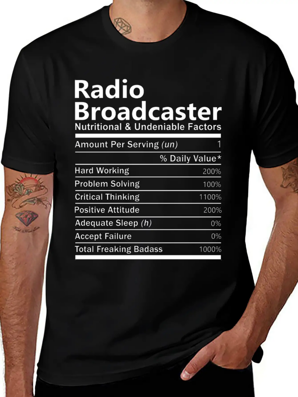 Radio Broadcaster T Shirt - Nutritional And Undeni Classic Fit Graphic Tee For Daily Comfort – Unisex Cotton Shirt