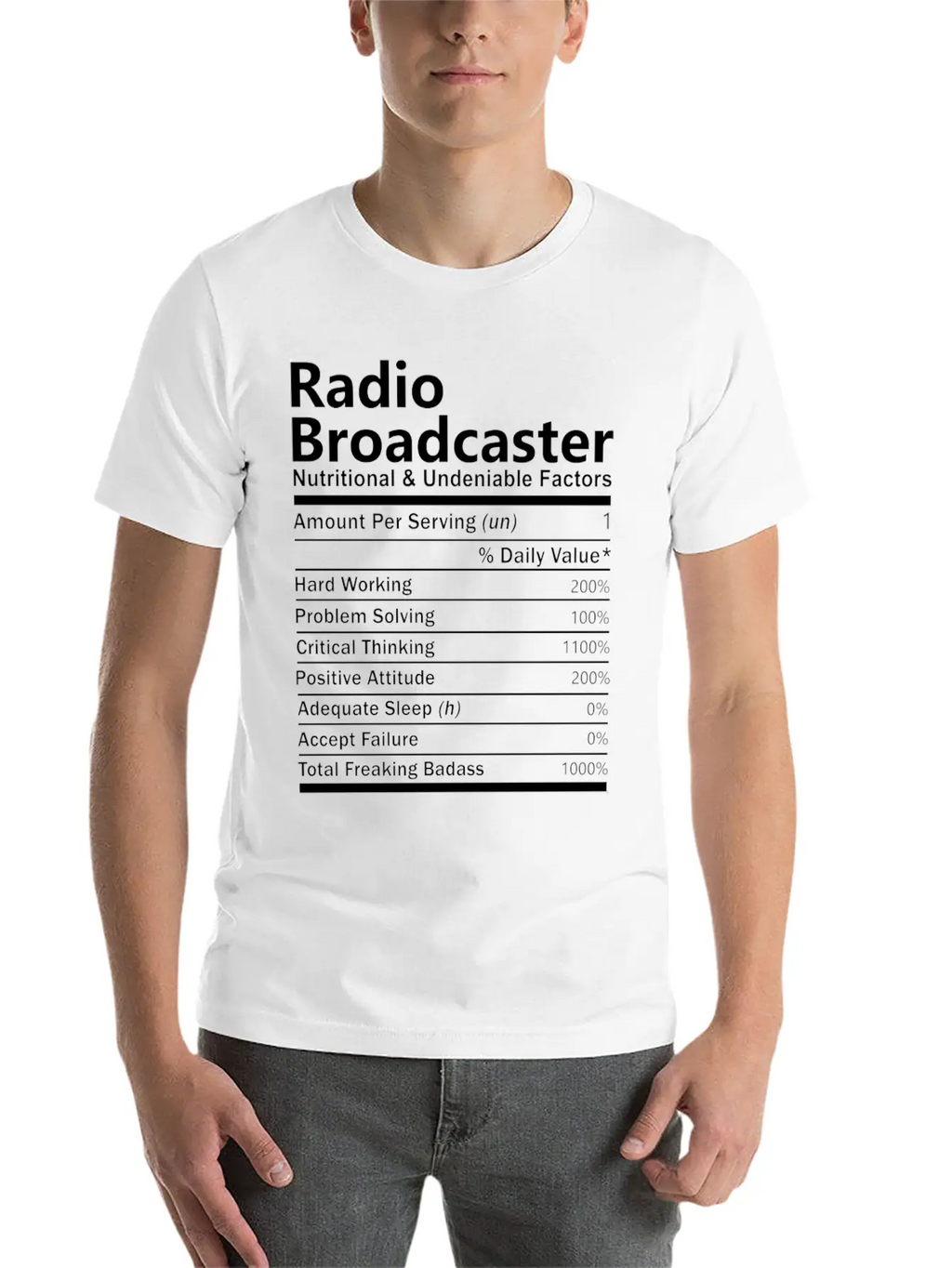 Radio Broadcaster T Shirt - Nutritional And Undeni Classic Fit Graphic Tee For Daily Comfort – Unisex Cotton Shirt