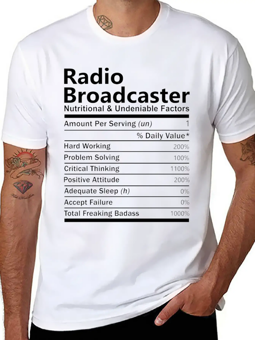Radio Broadcaster T Shirt - Nutritional And Undeni Classic Fit Graphic Tee For Daily Comfort – Unisex Cotton Shirt