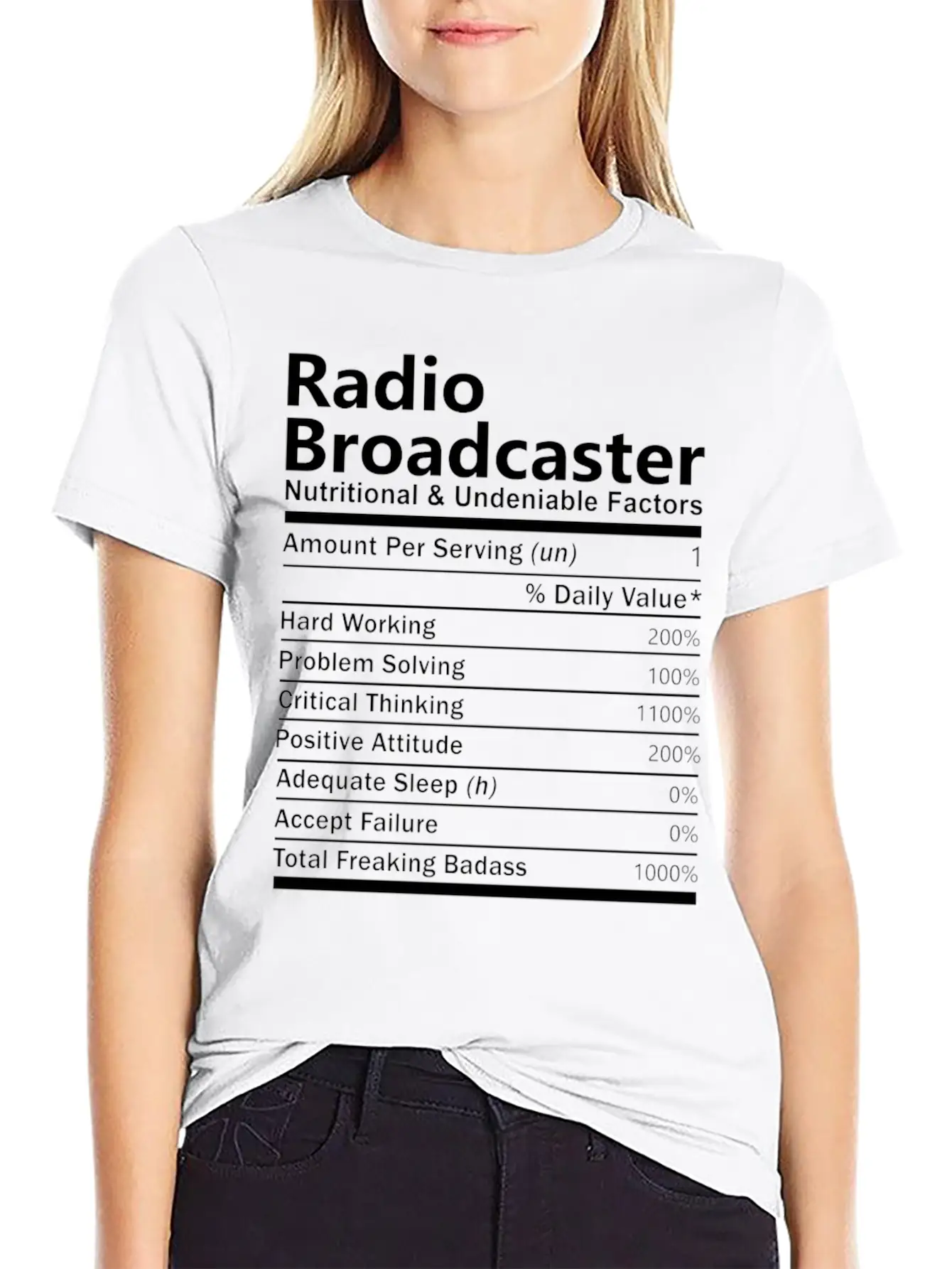 Radio Broadcaster T Shirt - Nutritional And Undeni Classic Fit Graphic Tee For Daily Comfort – Unisex Cotton Shirt