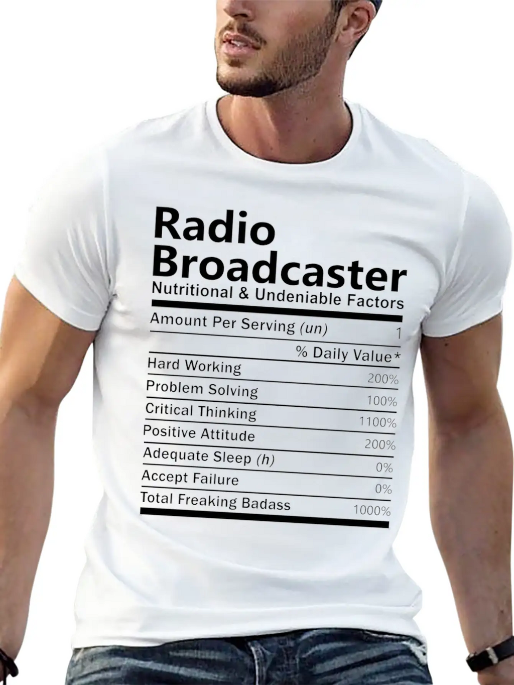 Radio Broadcaster T Shirt - Nutritional And Undeni Classic Fit Graphic Tee For Daily Comfort – Unisex Cotton Shirt
