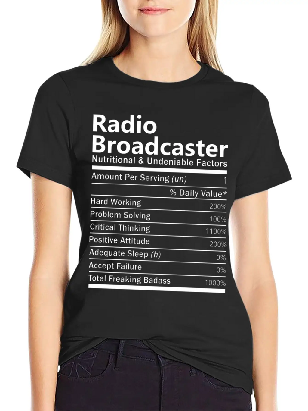 Radio Broadcaster T Shirt - Nutritional And Undeni Classic Fit Graphic Tee For Daily Comfort – Unisex Cotton Shirt