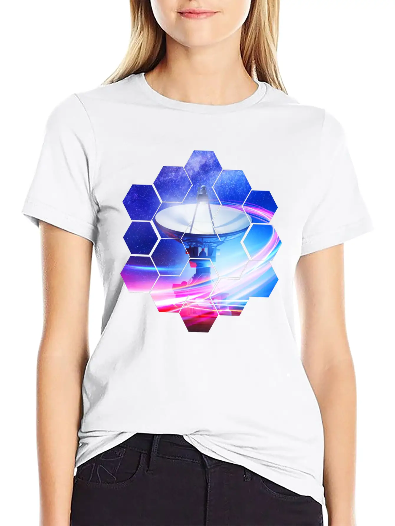 Radio Telescope: Neon Light Stylish Everyday T-Shirt – Unisex Basic Cotton Tee