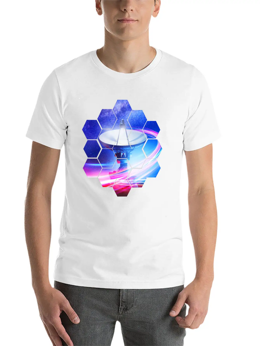 Radio Telescope: Neon Light Stylish Everyday T-Shirt – Unisex Basic Cotton Tee