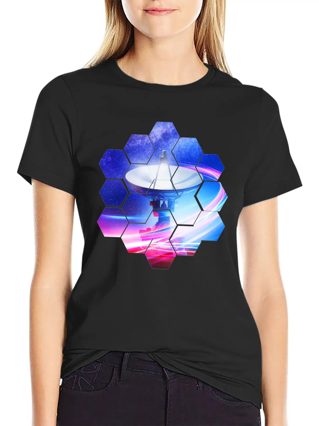Radio Telescope: Neon Light Stylish Everyday T-Shirt – Unisex Basic Cotton Tee