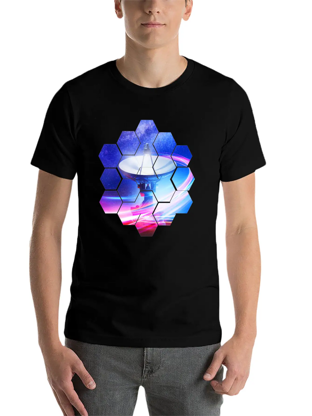 Radio Telescope: Neon Light Stylish Everyday T-Shirt – Unisex Basic Cotton Tee