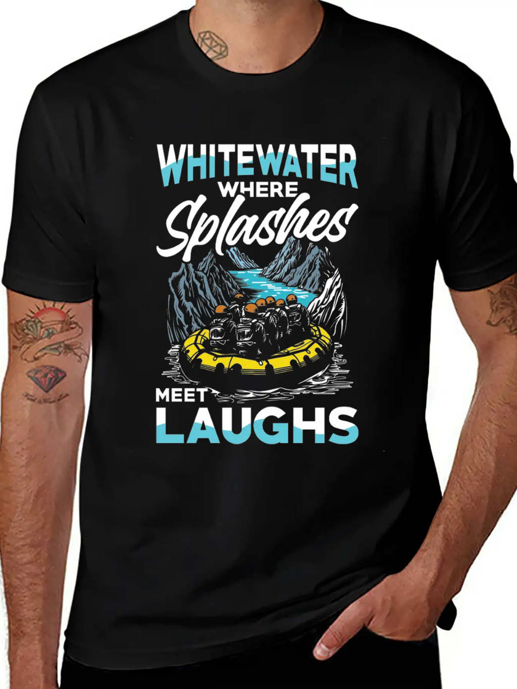 Rafting Adventure: Whitewater Where Splashes Meet Unisex Casual T-Shirt – Clean Design For Daily Comfort