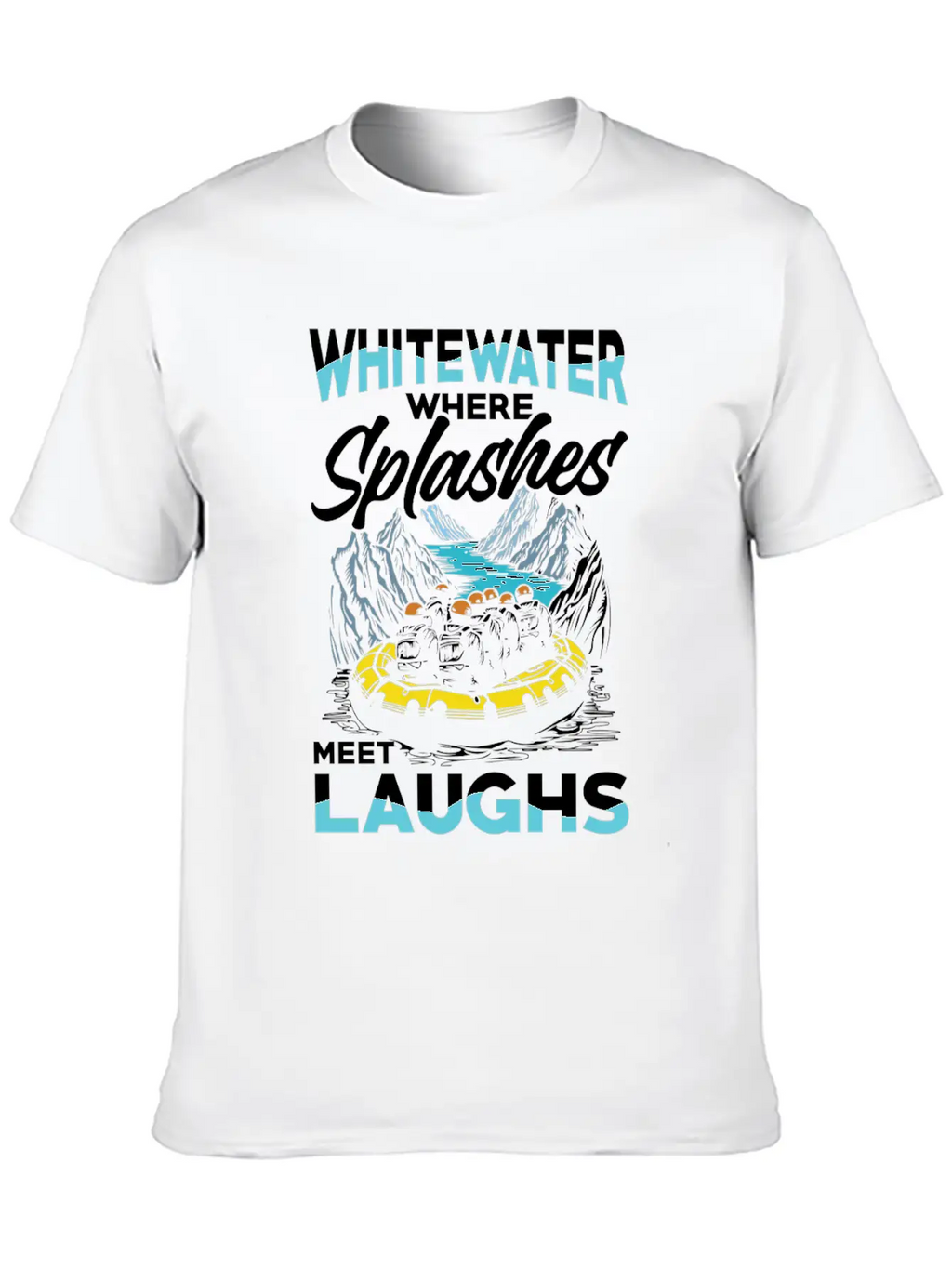 Rafting Adventure: Whitewater Where Splashes Meet Unisex Casual T-Shirt – Clean Design For Daily Comfort