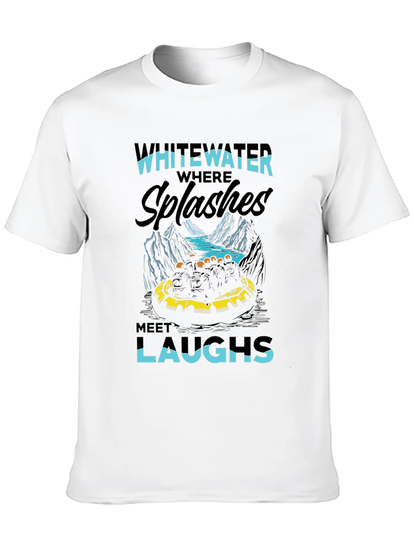 Rafting Adventure: Whitewater Where Splashes Meet Unisex Casual T-Shirt – Clean Design For Daily Comfort
