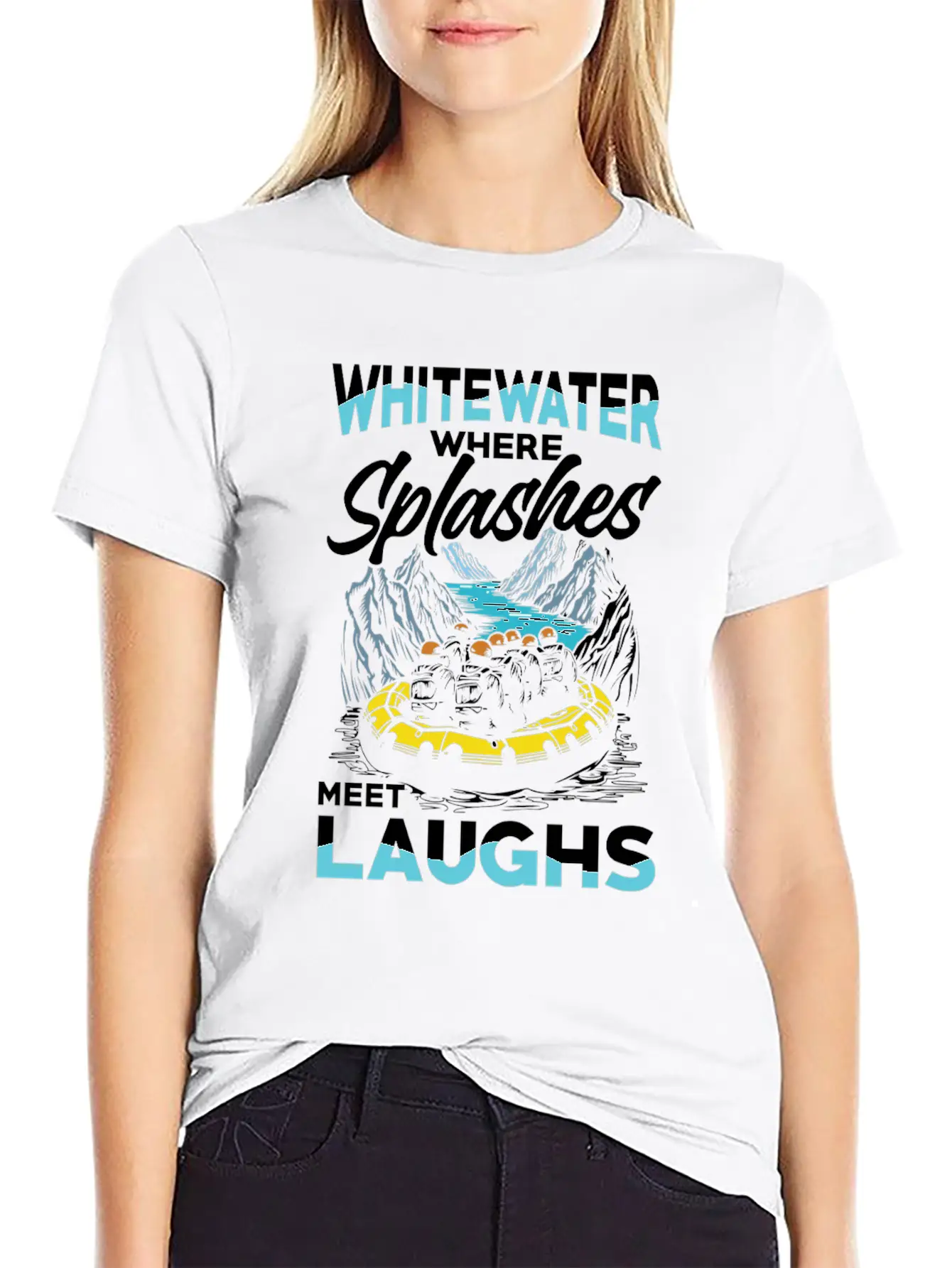 Rafting Adventure: Whitewater Where Splashes Meet Unisex Casual T-Shirt – Clean Design For Daily Comfort