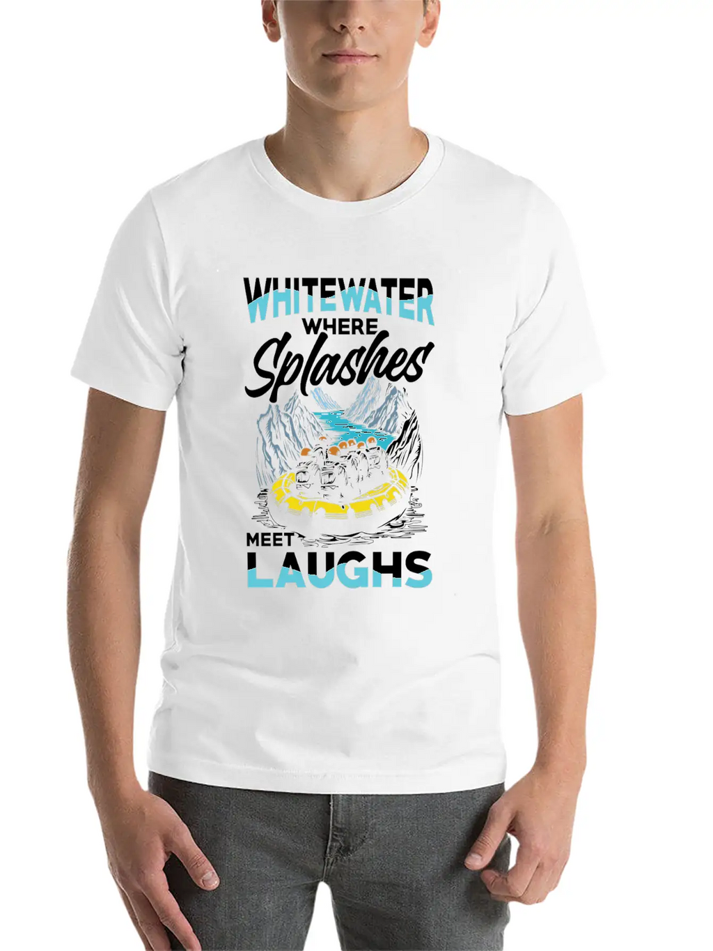 Rafting Adventure: Whitewater Where Splashes Meet Unisex Casual T-Shirt – Clean Design For Daily Comfort