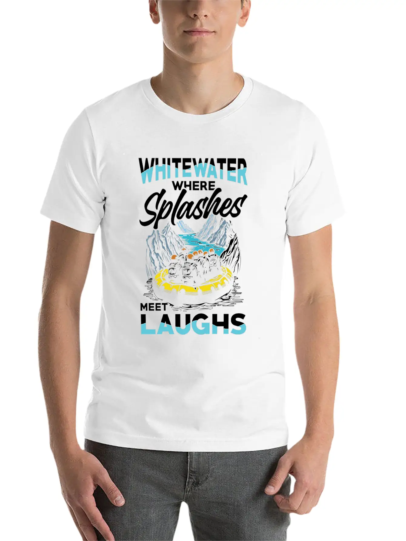Rafting Adventure: Whitewater Where Splashes Meet Unisex Casual T-Shirt – Clean Design For Daily Comfort