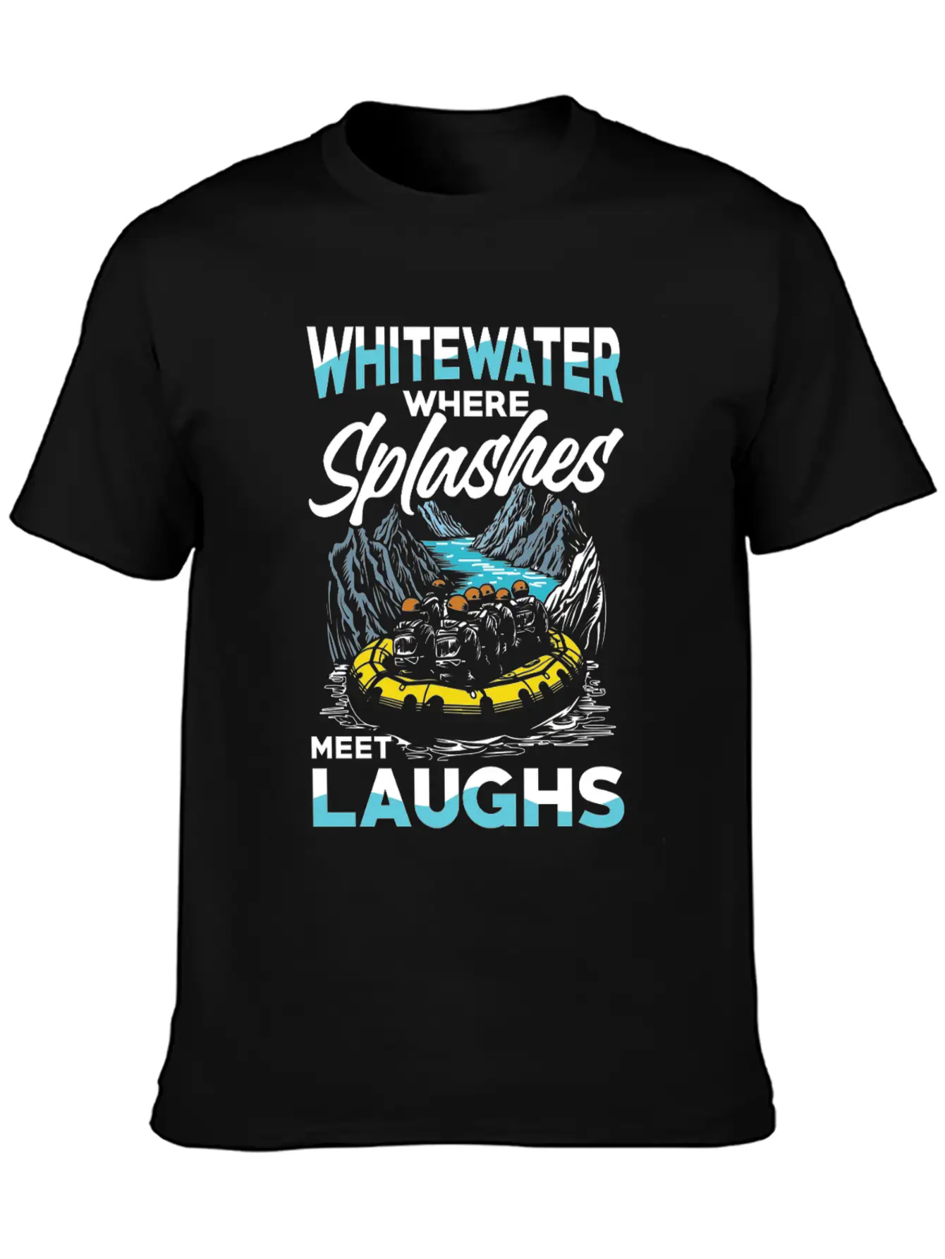 Rafting Adventure: Whitewater Where Splashes Meet Unisex Casual T-Shirt – Clean Design For Daily Comfort