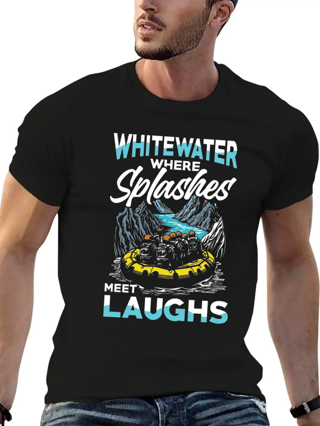 Rafting Adventure: Whitewater Where Splashes Meet Unisex Casual T-Shirt – Clean Design For Daily Comfort
