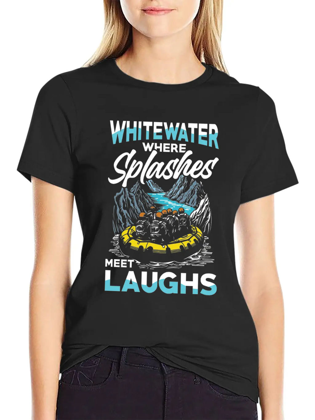Rafting Adventure: Whitewater Where Splashes Meet Unisex Casual T-Shirt – Clean Design For Daily Comfort