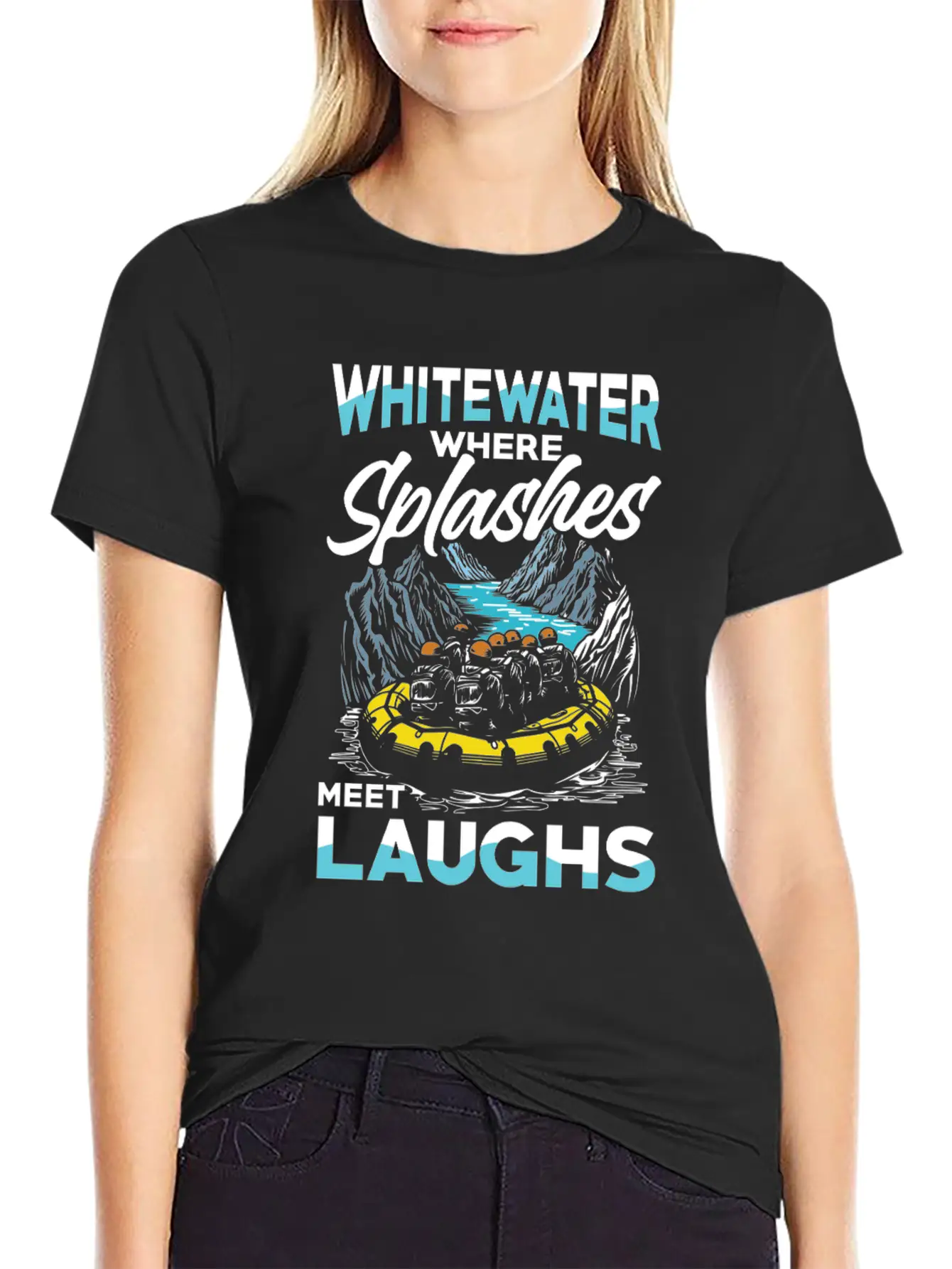 Rafting Adventure: Whitewater Where Splashes Meet Unisex Casual T-Shirt – Clean Design For Daily Comfort