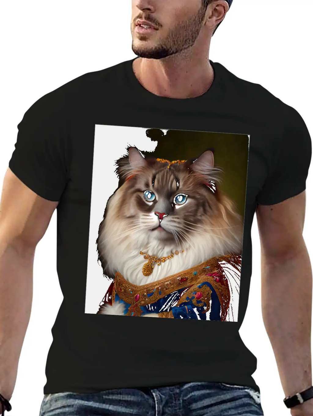 Ragamuffin Cat Breed Portrait Royal Renaissance An Essential Cotton Tee For Daily Outfits – Unisex Style
