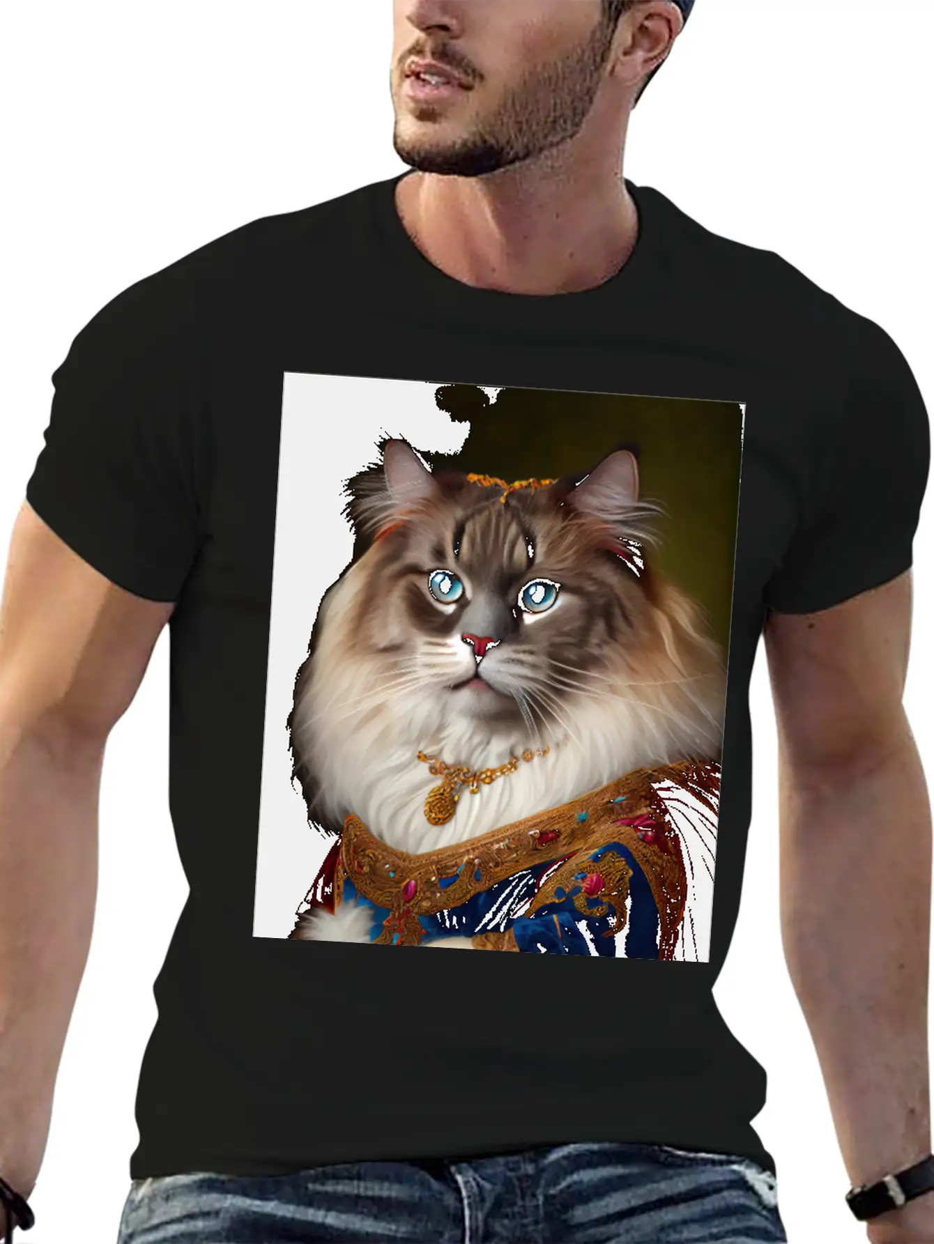 Ragamuffin Cat Breed Portrait Royal Renaissance An Essential Cotton Tee For Daily Outfits – Unisex Style