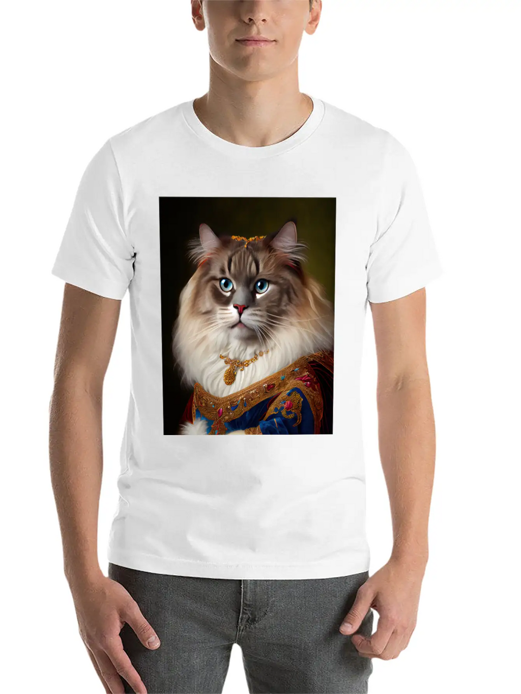 Ragamuffin Cat Breed Portrait Royal Renaissance An Essential Cotton Tee For Daily Outfits – Unisex Style