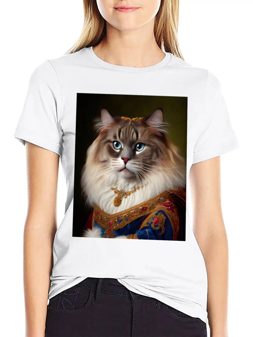 Ragamuffin Cat Breed Portrait Royal Renaissance An Essential Cotton Tee For Daily Outfits – Unisex Style