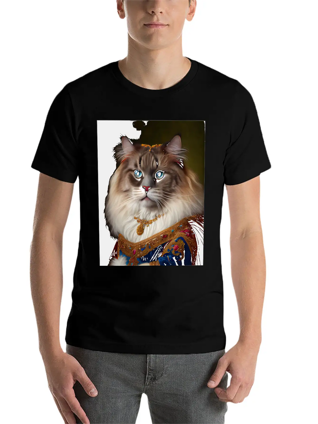 Ragamuffin Cat Breed Portrait Royal Renaissance An Essential Cotton Tee For Daily Outfits – Unisex Style