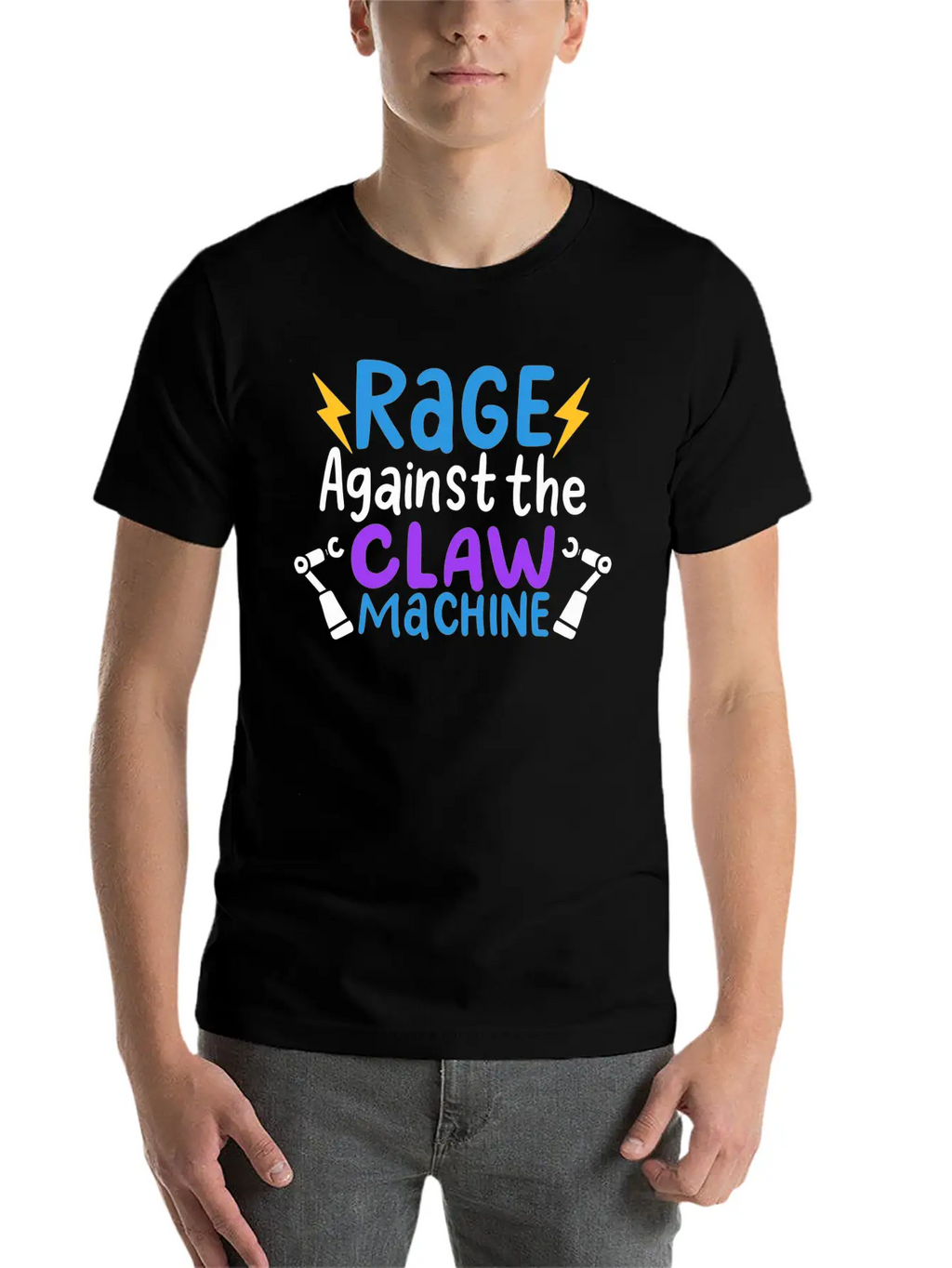 Rage Against The Claw Machine T Claw Machine Game Unisex Short Sleeve Soft Cotton T-Shirt – Casual Everyday Wear