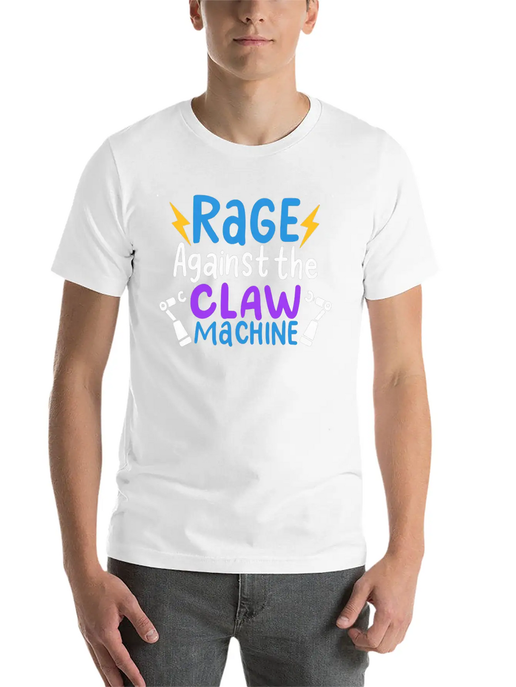 Rage Against The Claw Machine T Claw Machine Game Unisex Short Sleeve Soft Cotton T-Shirt – Casual Everyday Wear