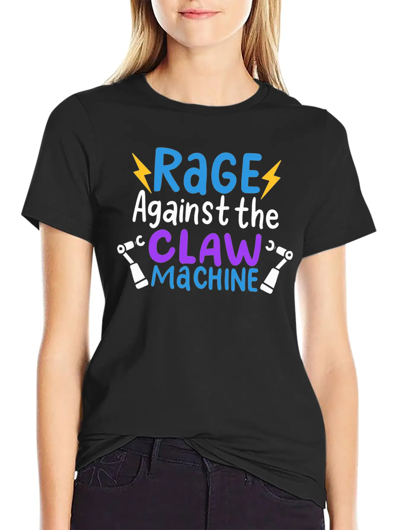 Rage Against The Claw Machine T Claw Machine Game Unisex Short Sleeve Soft Cotton T-Shirt – Casual Everyday Wear