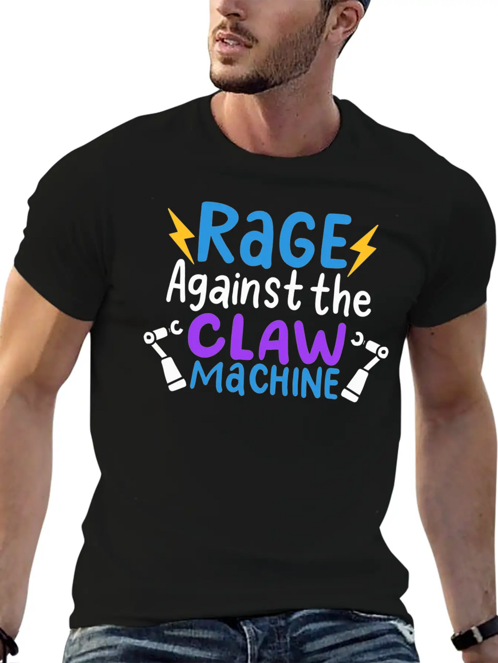 Rage Against The Claw Machine T Claw Machine Game Unisex Short Sleeve Soft Cotton T-Shirt – Casual Everyday Wear