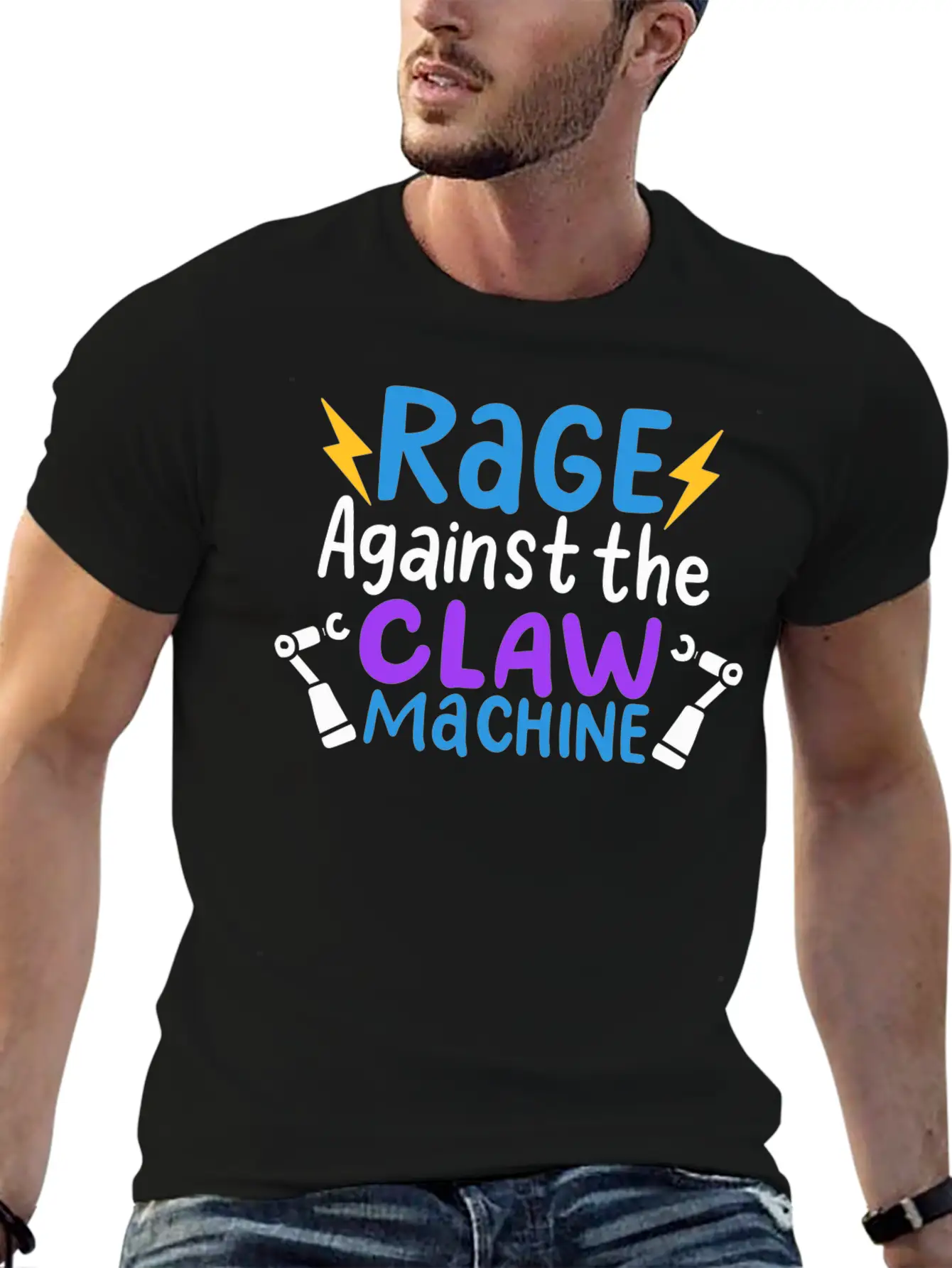 Rage Against The Claw Machine T Claw Machine Game Unisex Short Sleeve Soft Cotton T-Shirt – Casual Everyday Wear