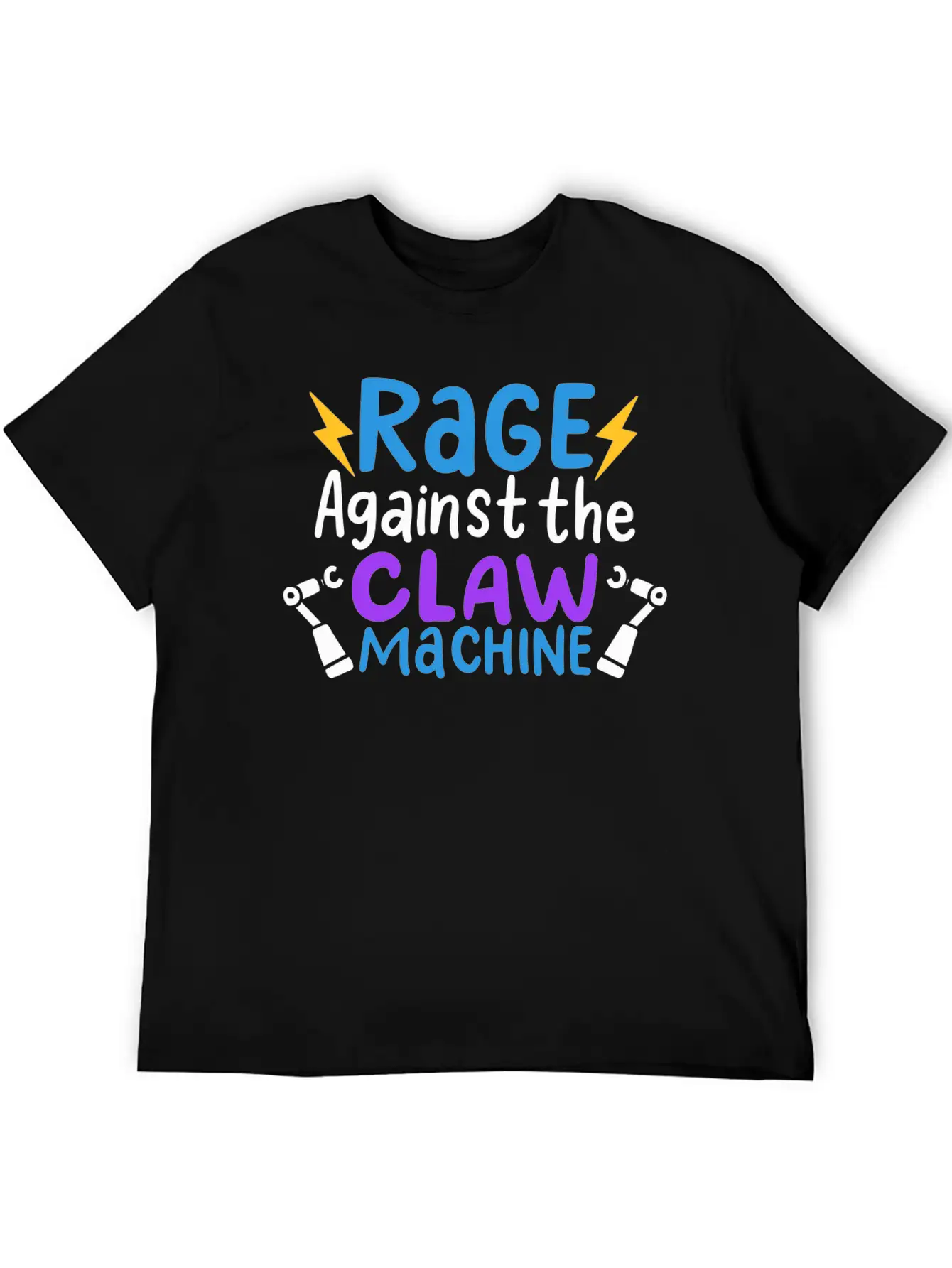 Rage Against The Claw Machine T Claw Machine Game Unisex Short Sleeve Soft Cotton T-Shirt – Casual Everyday Wear