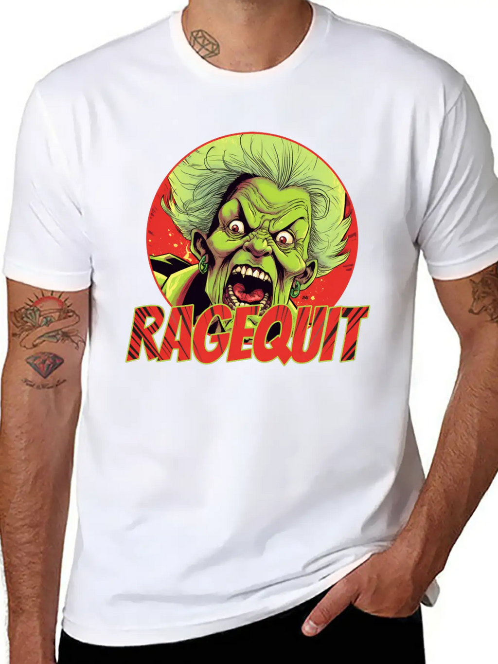 RAGEQUIT Unisex Short Sleeve Soft Cotton T-Shirt – Casual Everyday Wear