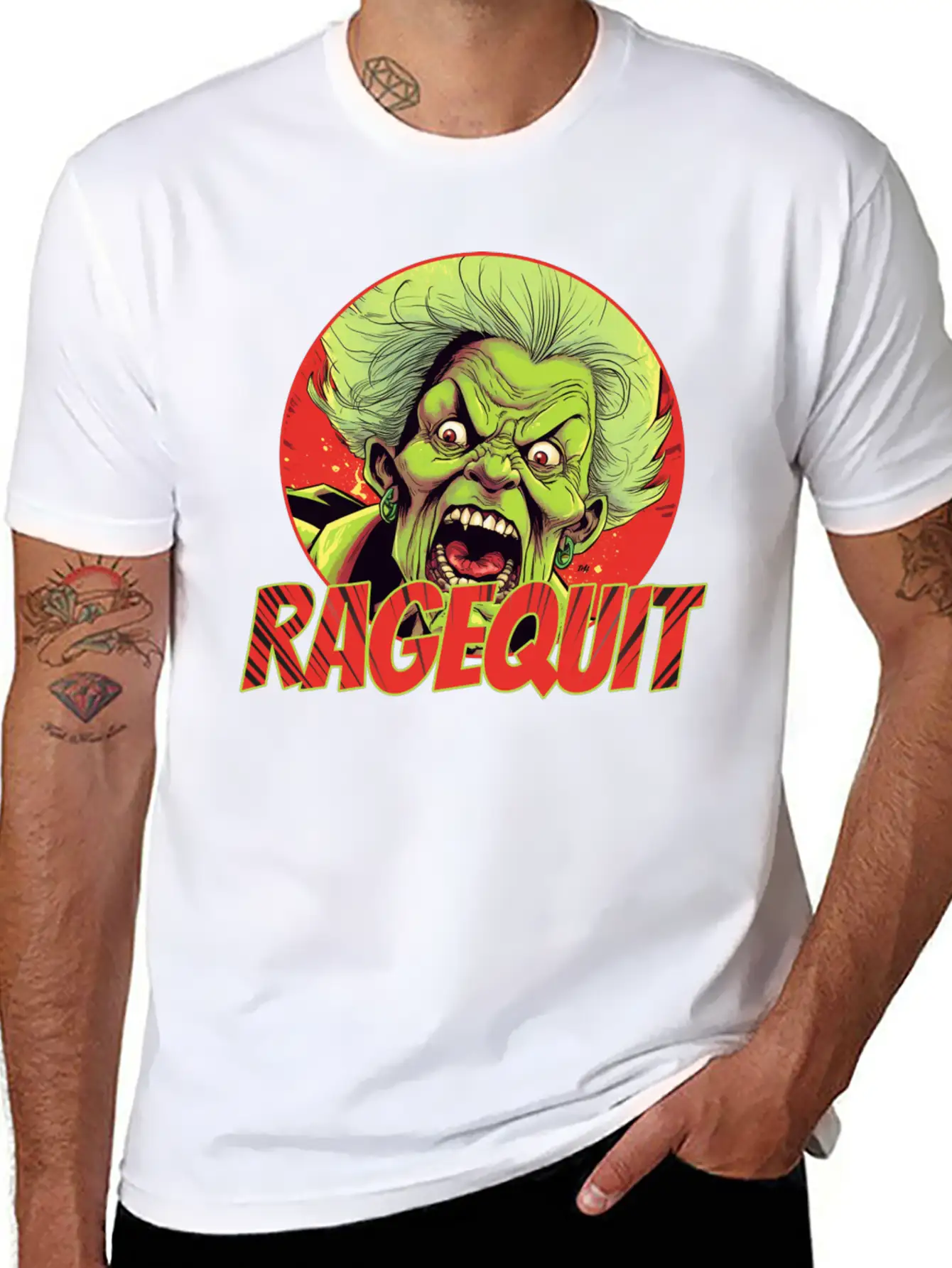 RAGEQUIT Unisex Short Sleeve Soft Cotton T-Shirt – Casual Everyday Wear
