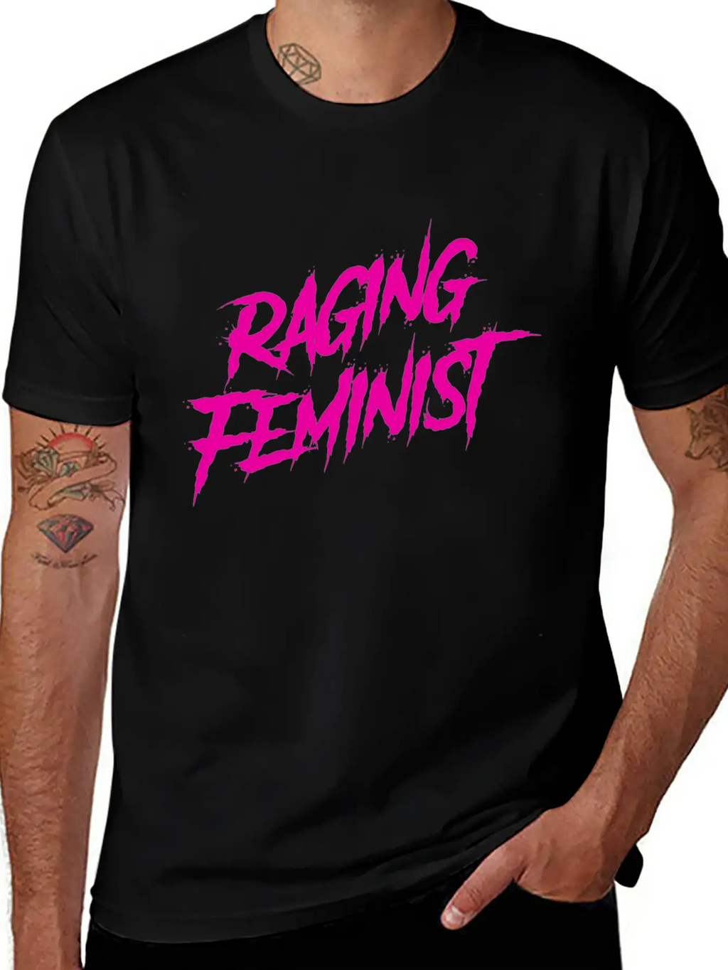 Raging Feminist Unisex Short Sleeve Soft Cotton T-Shirt – Casual Everyday Wear