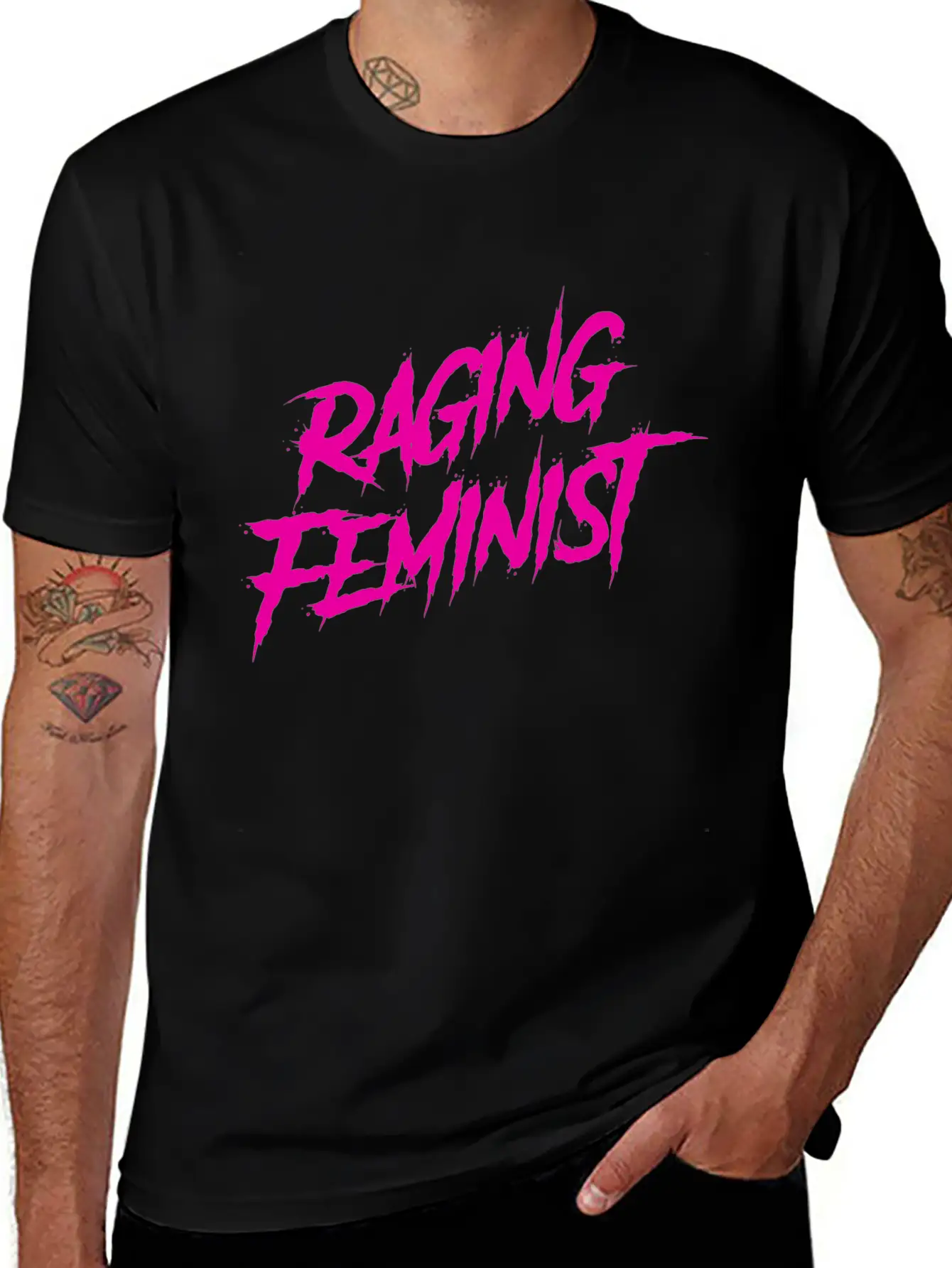 Raging Feminist Unisex Short Sleeve Soft Cotton T-Shirt – Casual Everyday Wear