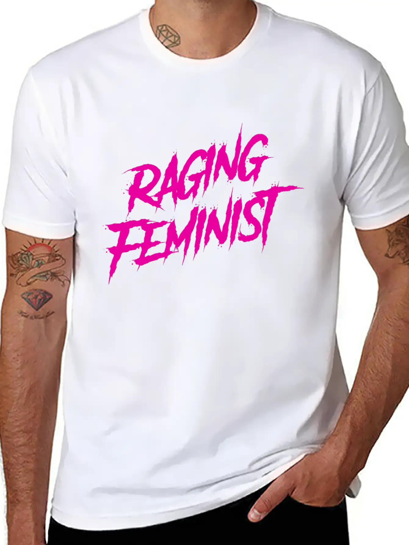 Raging Feminist Unisex Short Sleeve Soft Cotton T-Shirt – Casual Everyday Wear